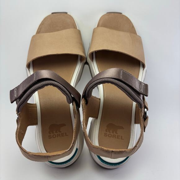 SOREL “Kinetic” Y-Strap High Wedge Sandals Size Womens 7.5 - Picture 7 of 12